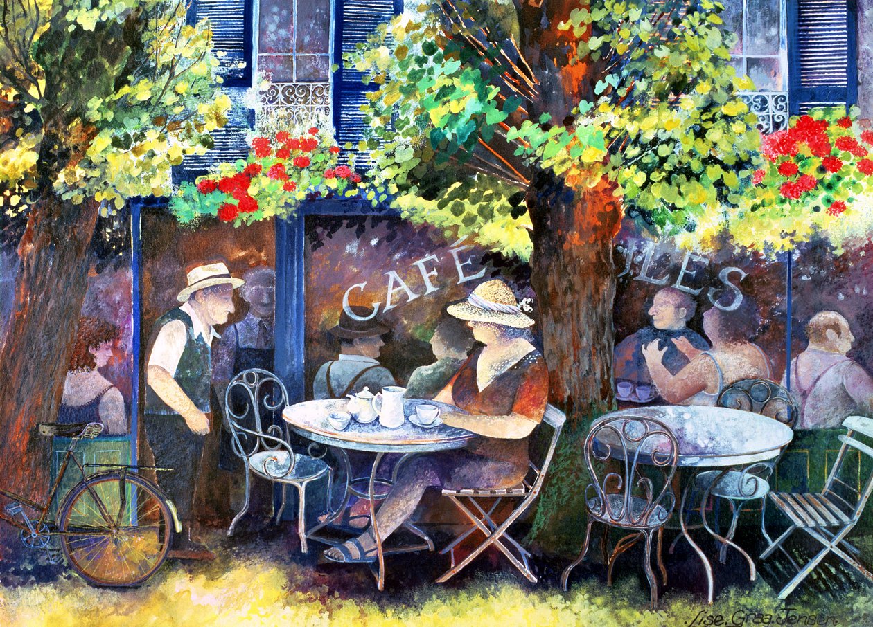 Cafe Jules, 1994 (akril tinta, gouache) alkotó: Lisa Graa Jensen