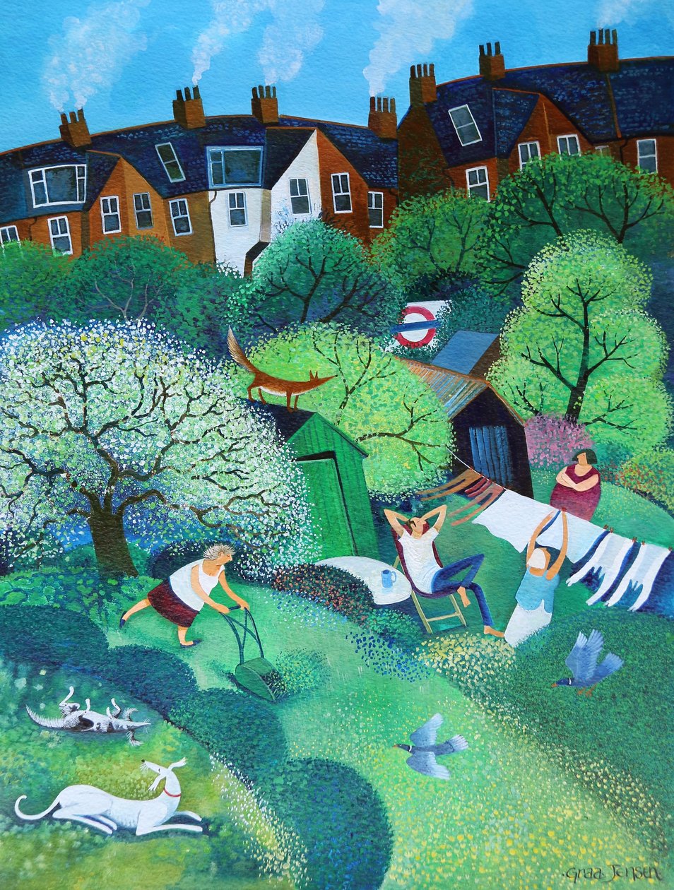 A sor vége, 2018 (akril, papír) alkotó: Lisa Graa Jensen