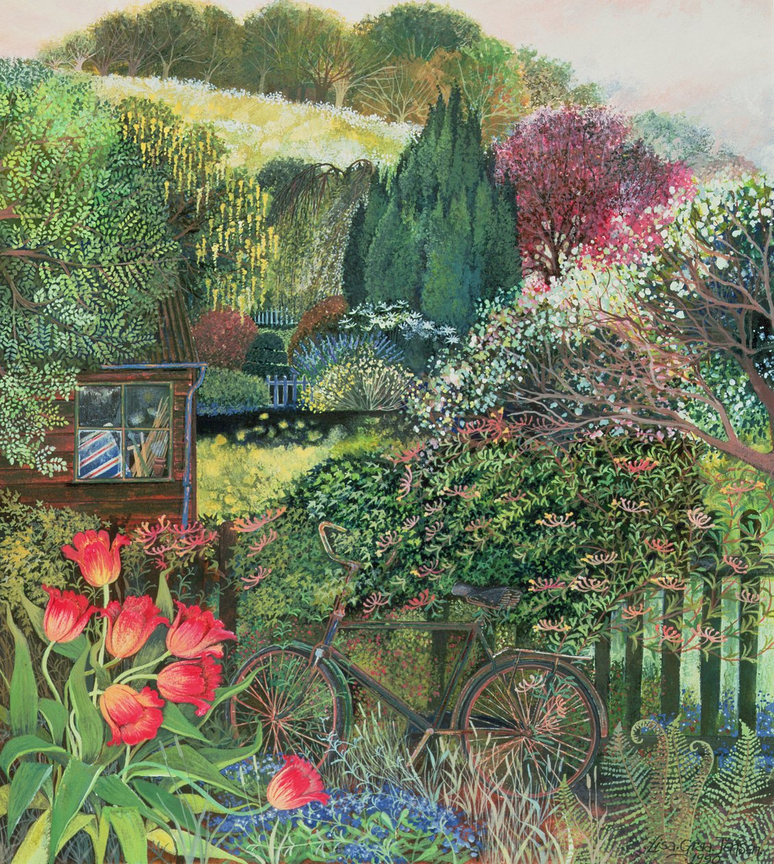 Martin biciklije, 1991 (wc, gouache) alkotó: Lisa Graa Jensen