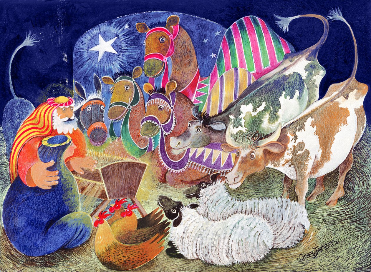 A Születés (wc és gouache, papír) alkotó: Lisa Graa Jensen