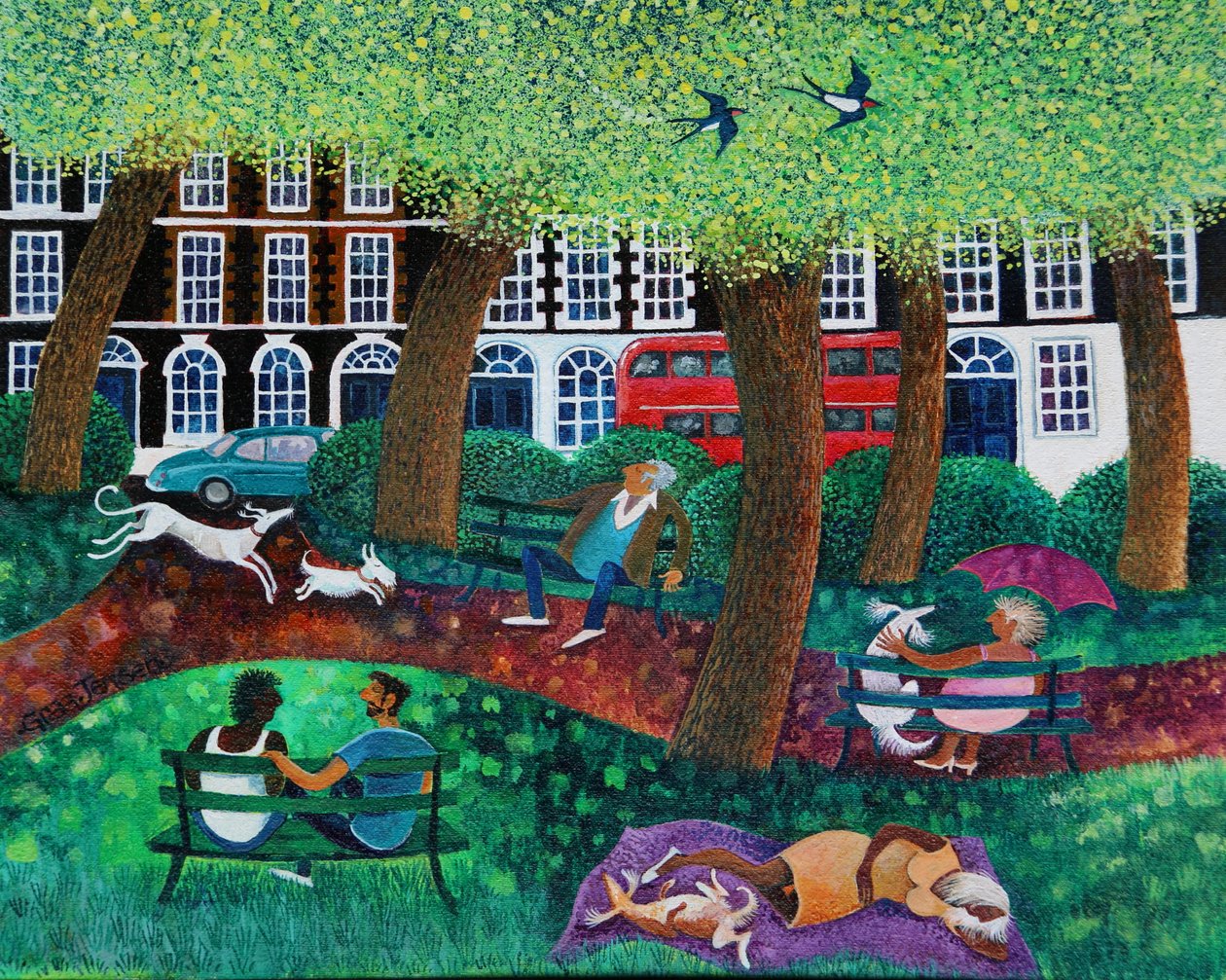 London Park, 2022 (akril vászonra) alkotó: Lisa Graa Jensen