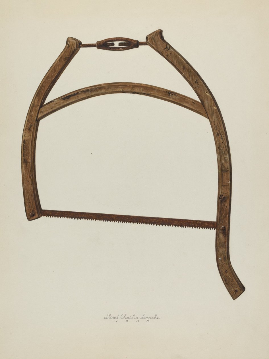 Bakfűrész, 1938. alkotó: Lloyd Charles Lemcke