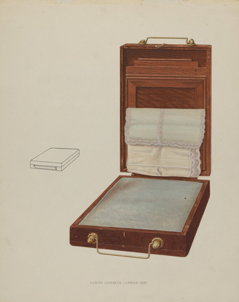Párnapálcatartó, 1937. alkotó: Lloyd Charles Lemcke
