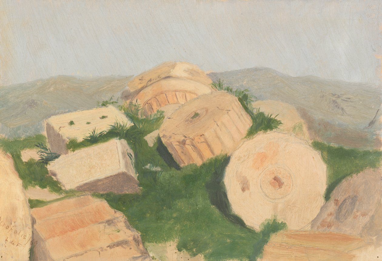 Törött oszlop, Parthenon, 1869. alkotó: Lockwood de Forest