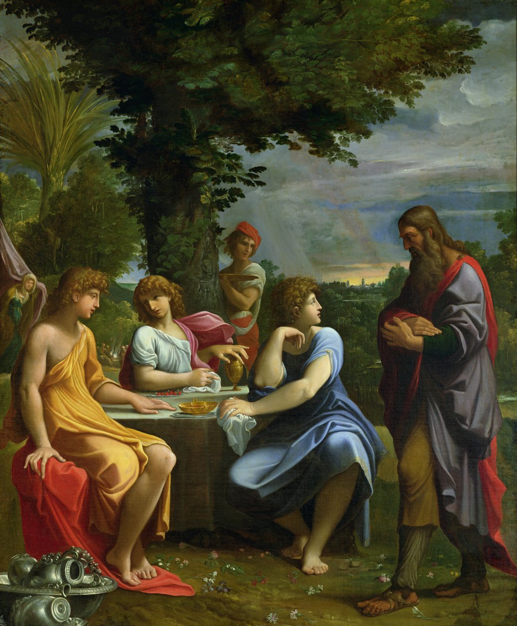 Ábrahám és a három angyal alkotó: Lodovico Carracci