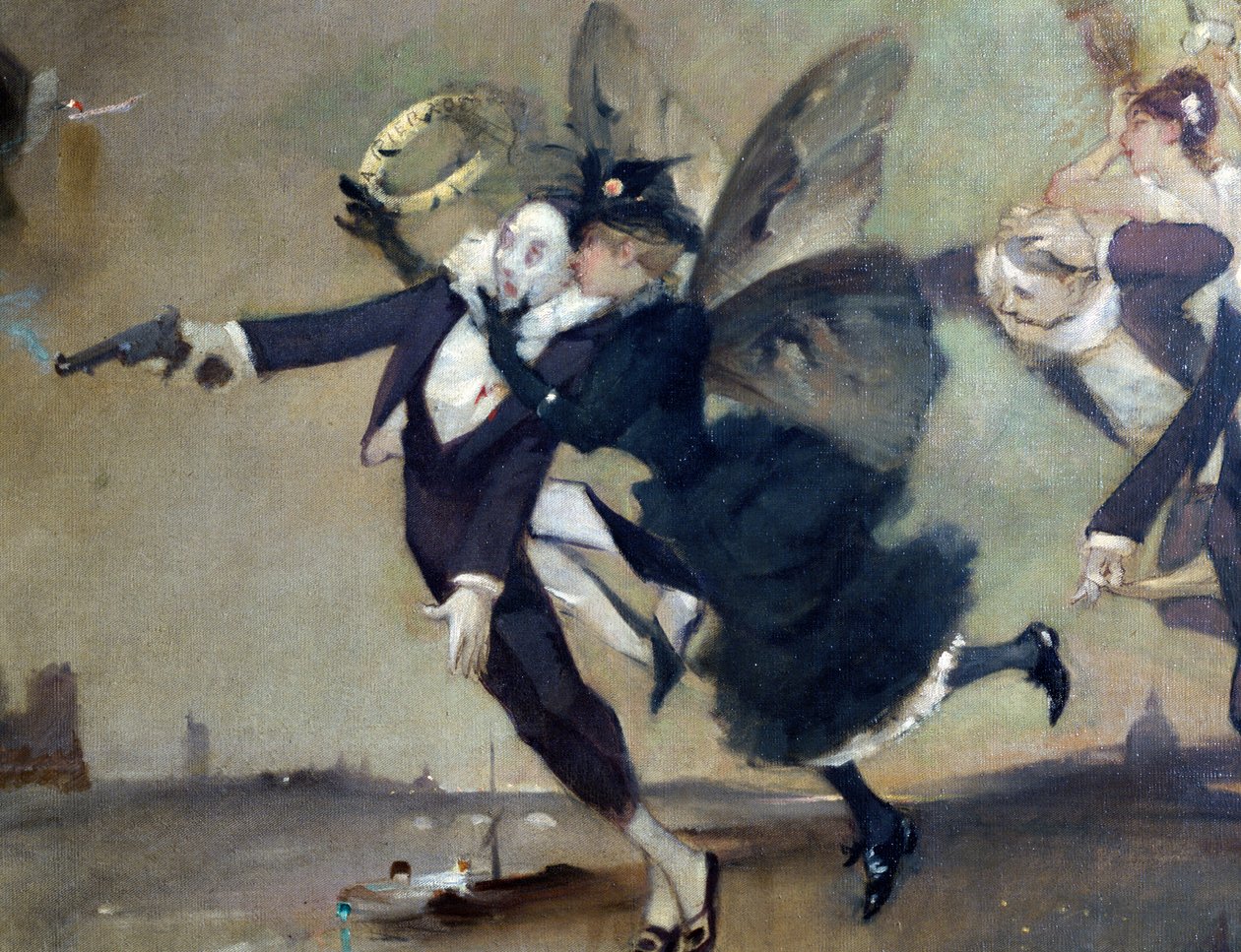 "Parce Domine", részlet, c1884. alkotó: Léon Adolphe Willette