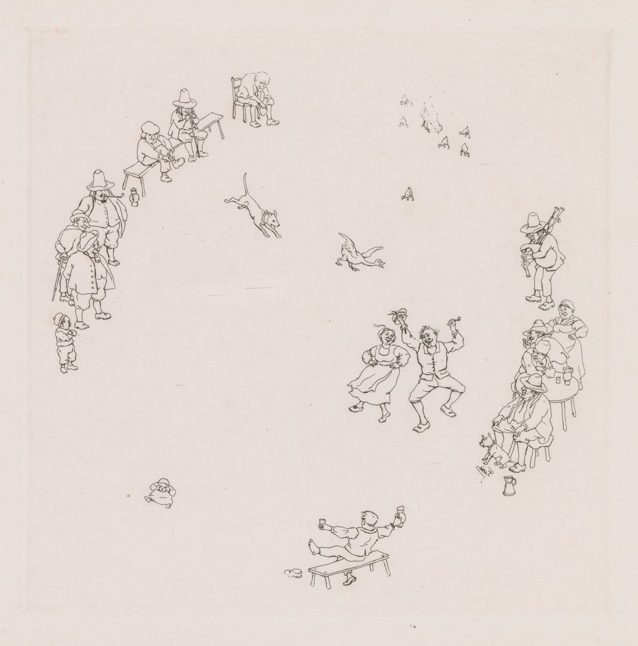 Revelers (Ribauds et Ribaudes) alkotó: Léonce Justin Alexandre Petit