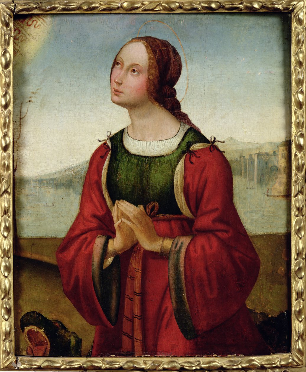 Szent Margit imában alkotó: Lorenzo Costa