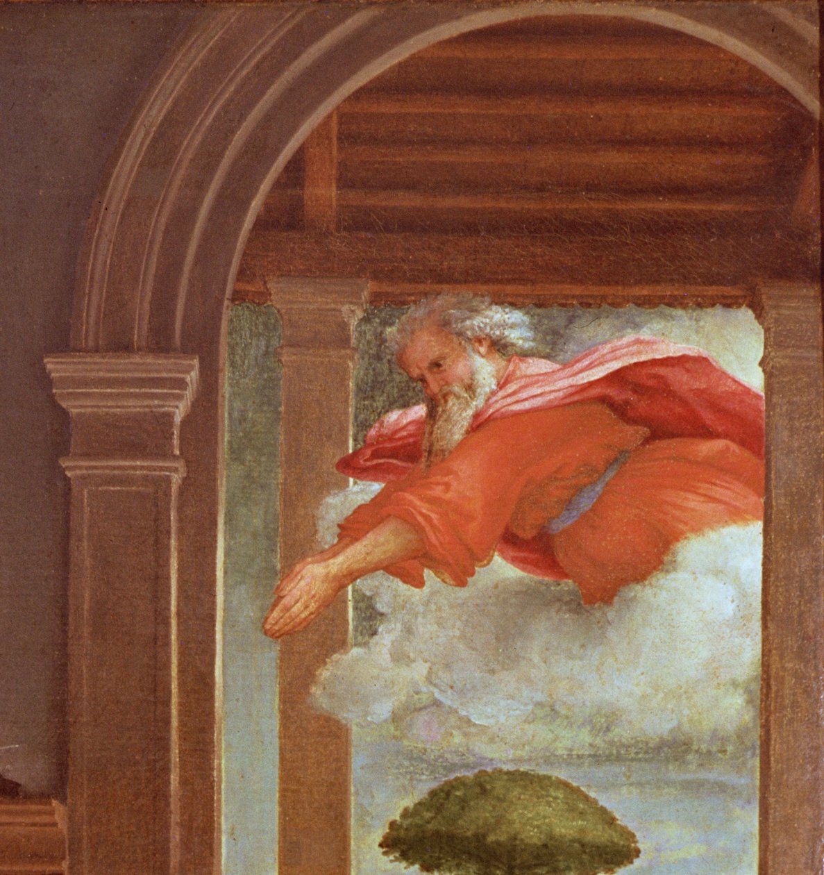 Az Angyali üdvözlet, 1534–1535 (a 215996-os részlet) alkotó: Lorenzo Lotto