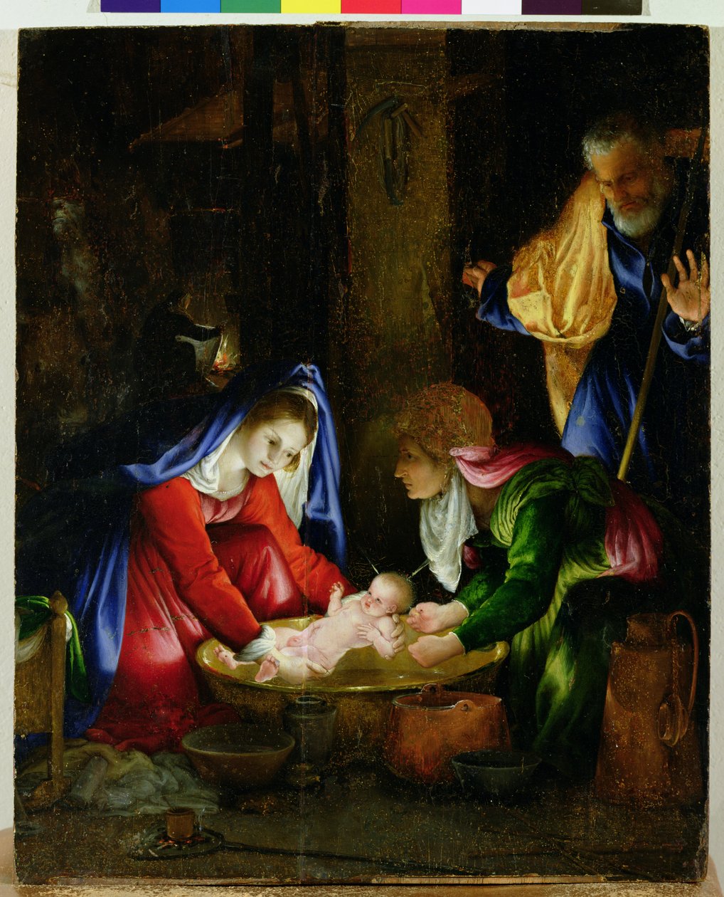 Születés, 1527 alkotó: Lorenzo Lotto