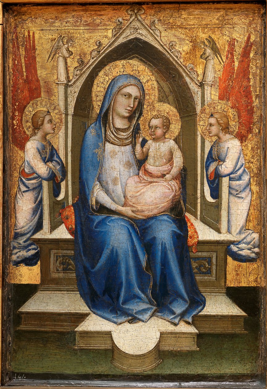 Madonna két imádó angyal között, 1400 körül (tábla) alkotó: Lorenzo Monaco