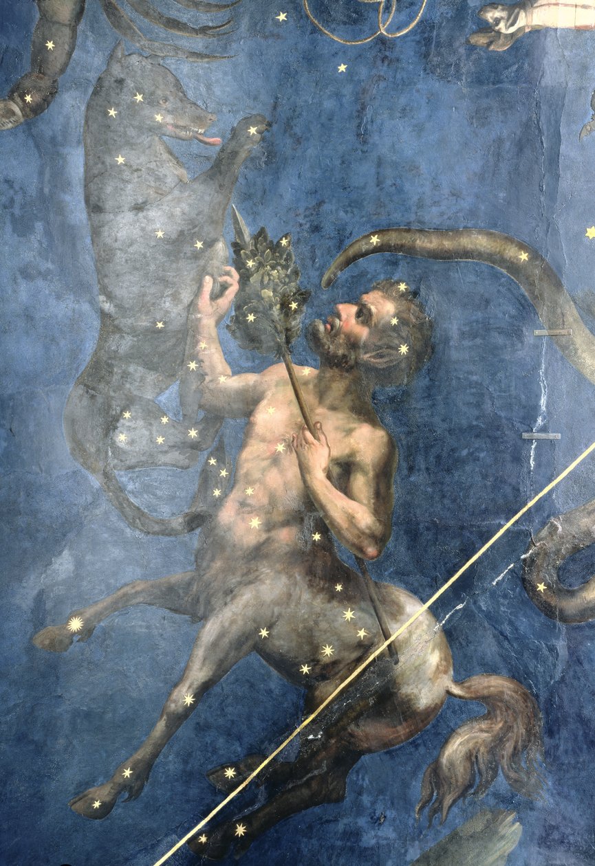 Centaurus, a Sala dello Zodiaco mennyezetéről, 1579 alkotó: Lorenzo Costa