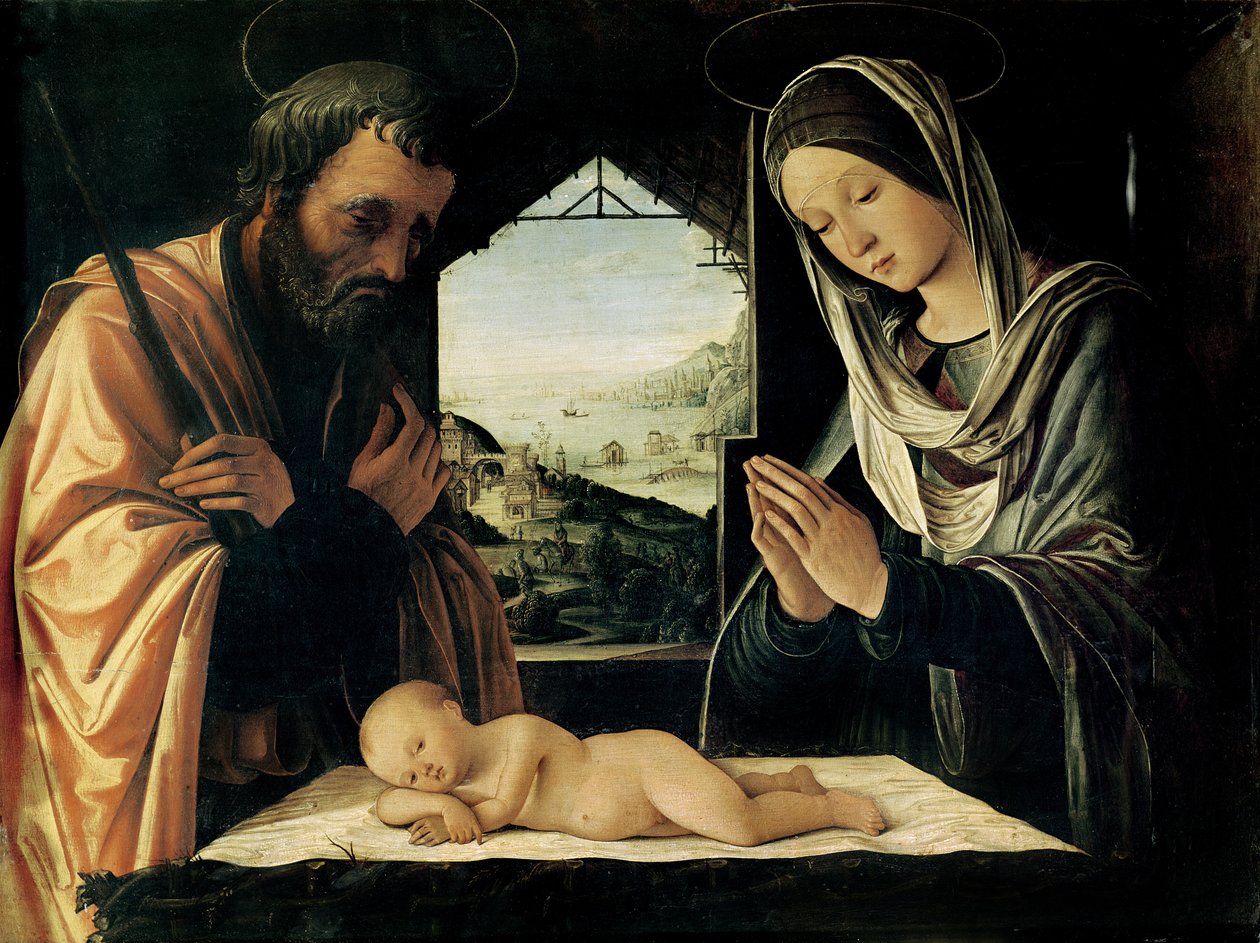 A születés, 1490 körül alkotó: Lorenzo Costa