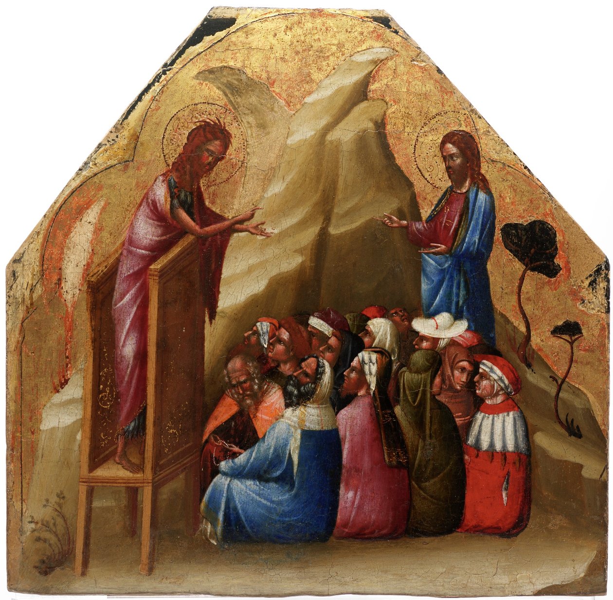Keresztelő Szent János prédikációja alkotó: Lorenzo Veneziano