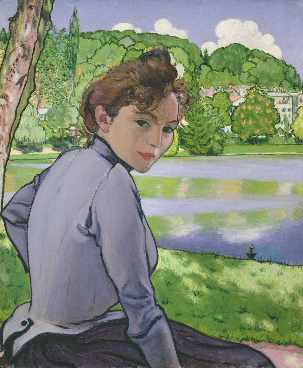 Nő a tó mellett, 1889 alkotó: Louis Anquetin