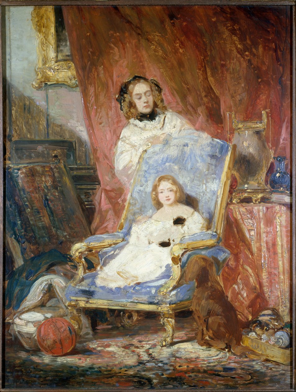 Madame Eugene Isabey és a lánya alkotó: Eugene Isabey