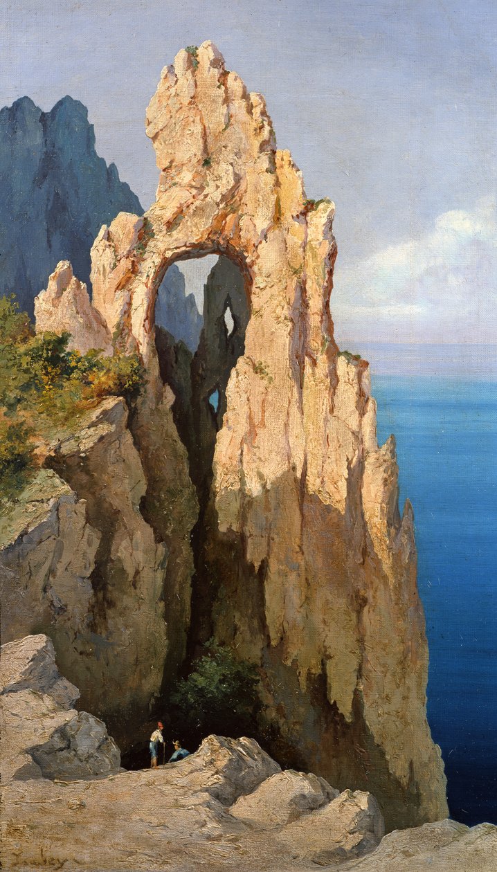 Sziklák Caprinál alkotó: Eugene Isabey