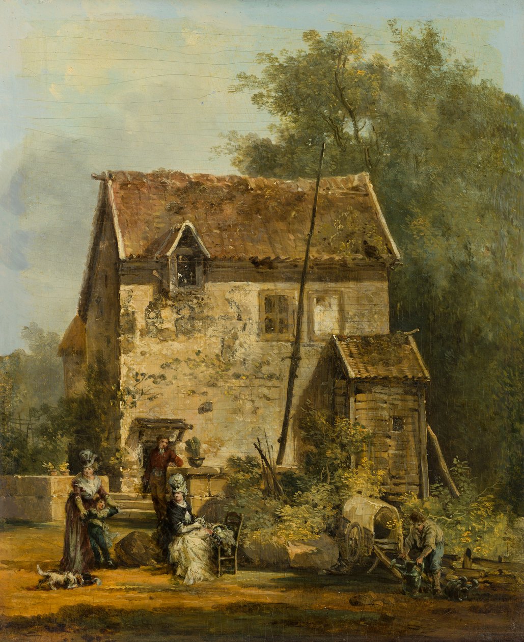 Elegáns társaság a kertben alkotó: Louis Gabriel Moreau
