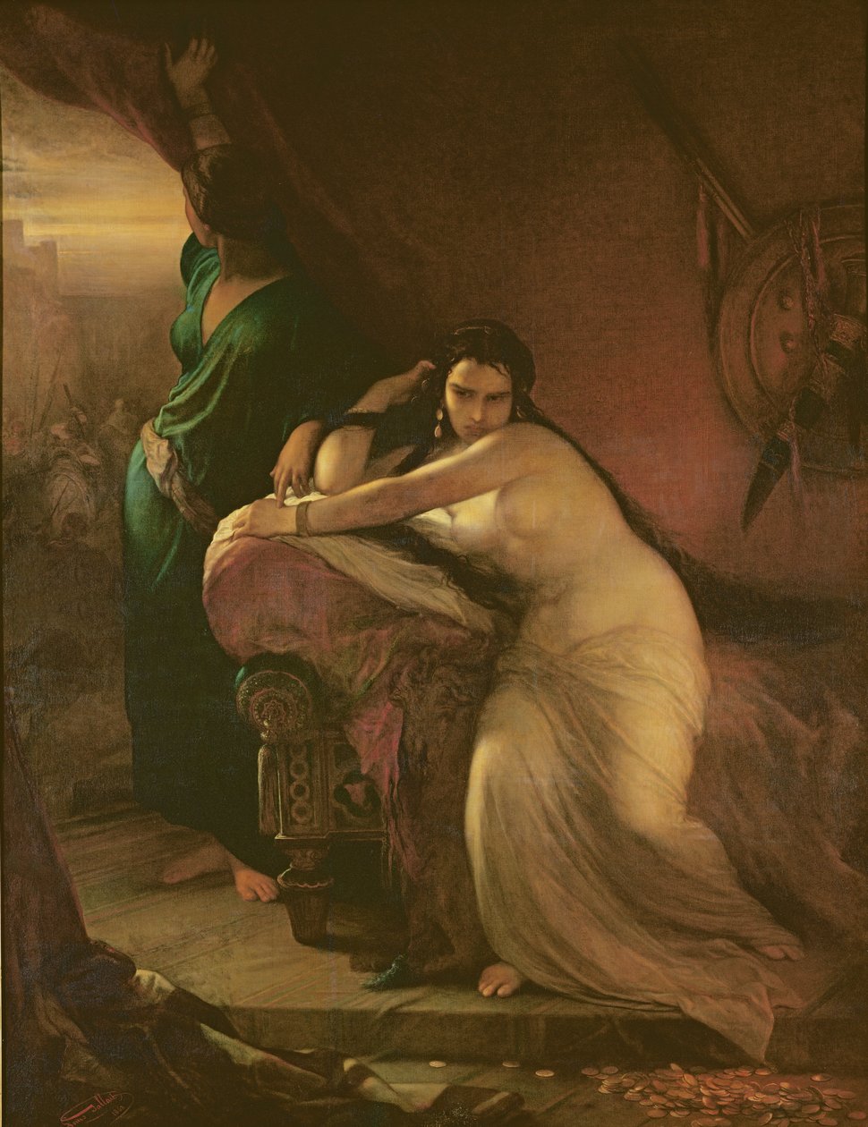 Delila megbánása, 1862 alkotó: Louis Gallait