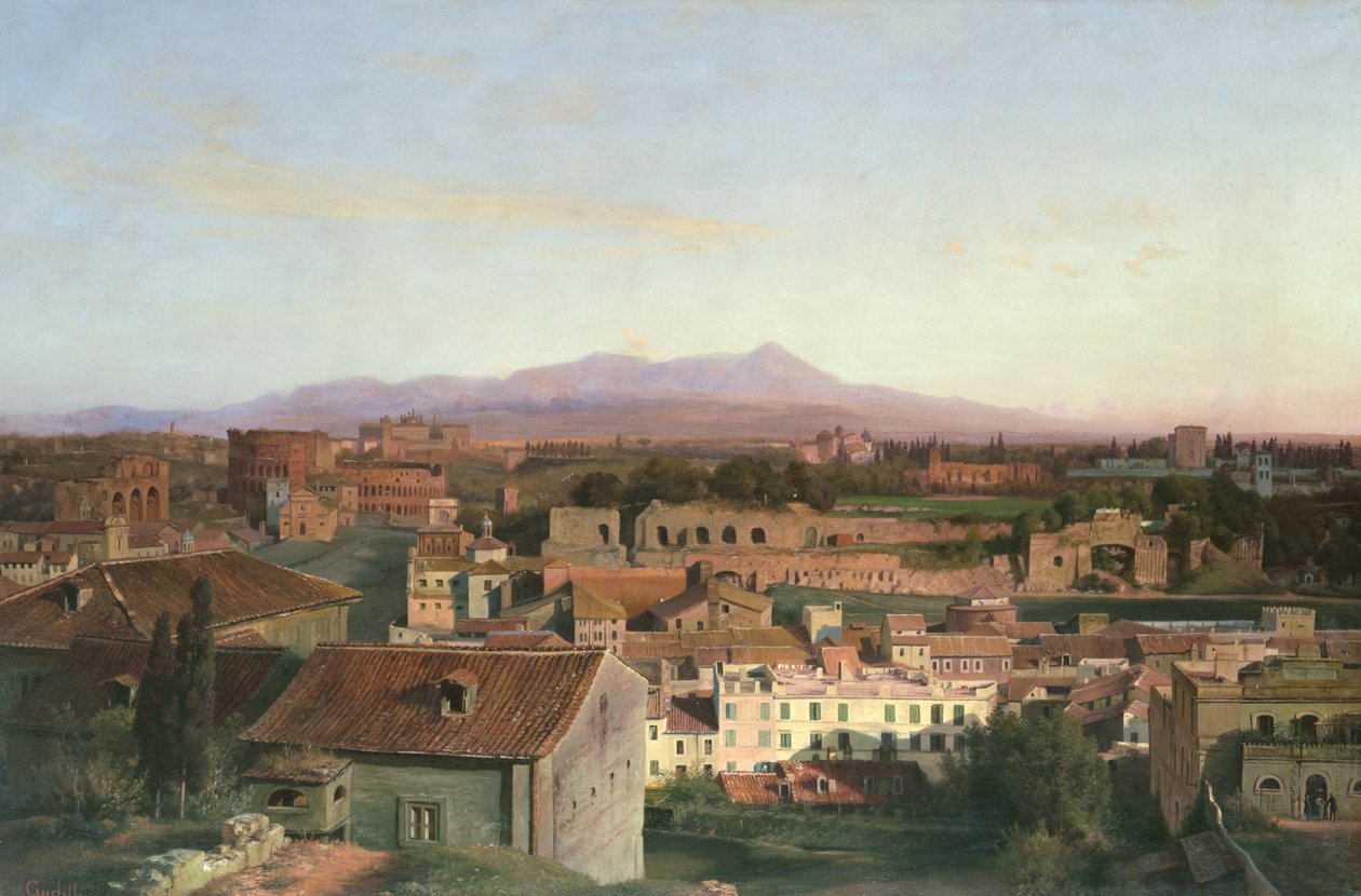 Kilátás Rómából, 1845 alkotó: Louis Gurlitt