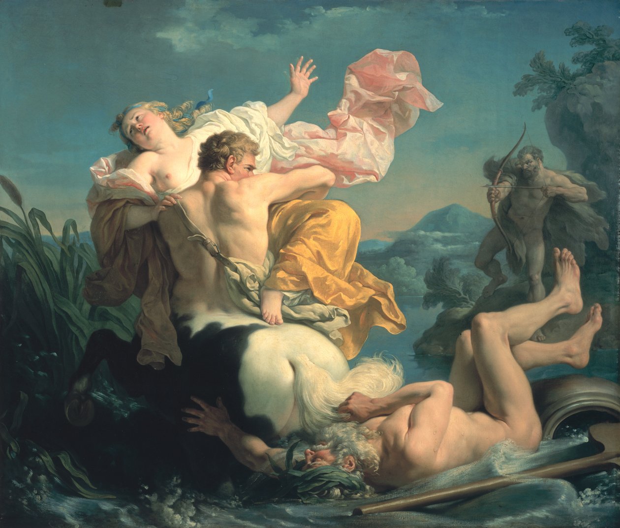 Deianeira elrablása Nessus kentaur által, 1755 alkotó: Louis Jean François Lagrenée