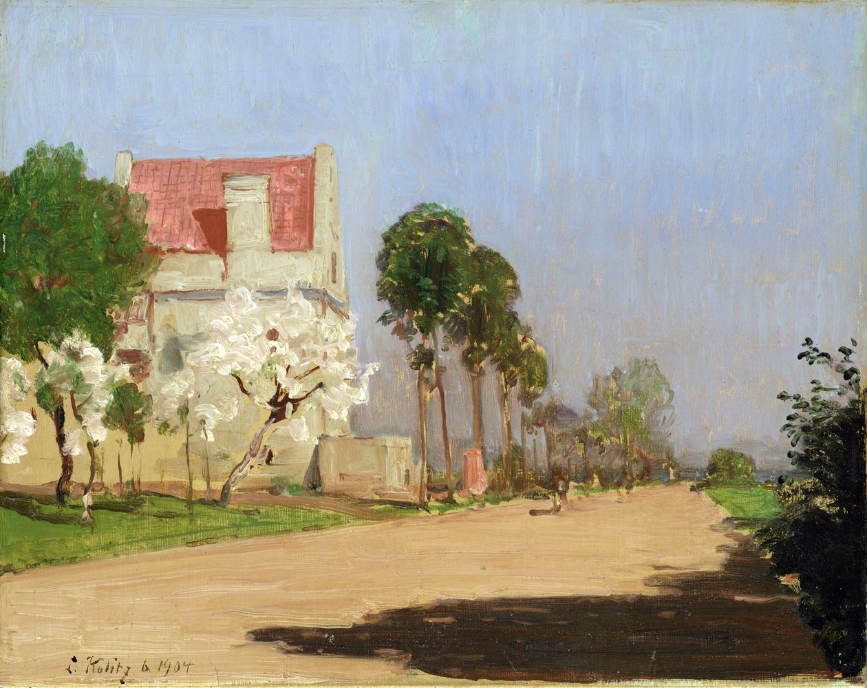 Út a Fulda folyó mellett a Kassel melletti Neuen Muehle felé, 1904 alkotó: Louis Kolitz