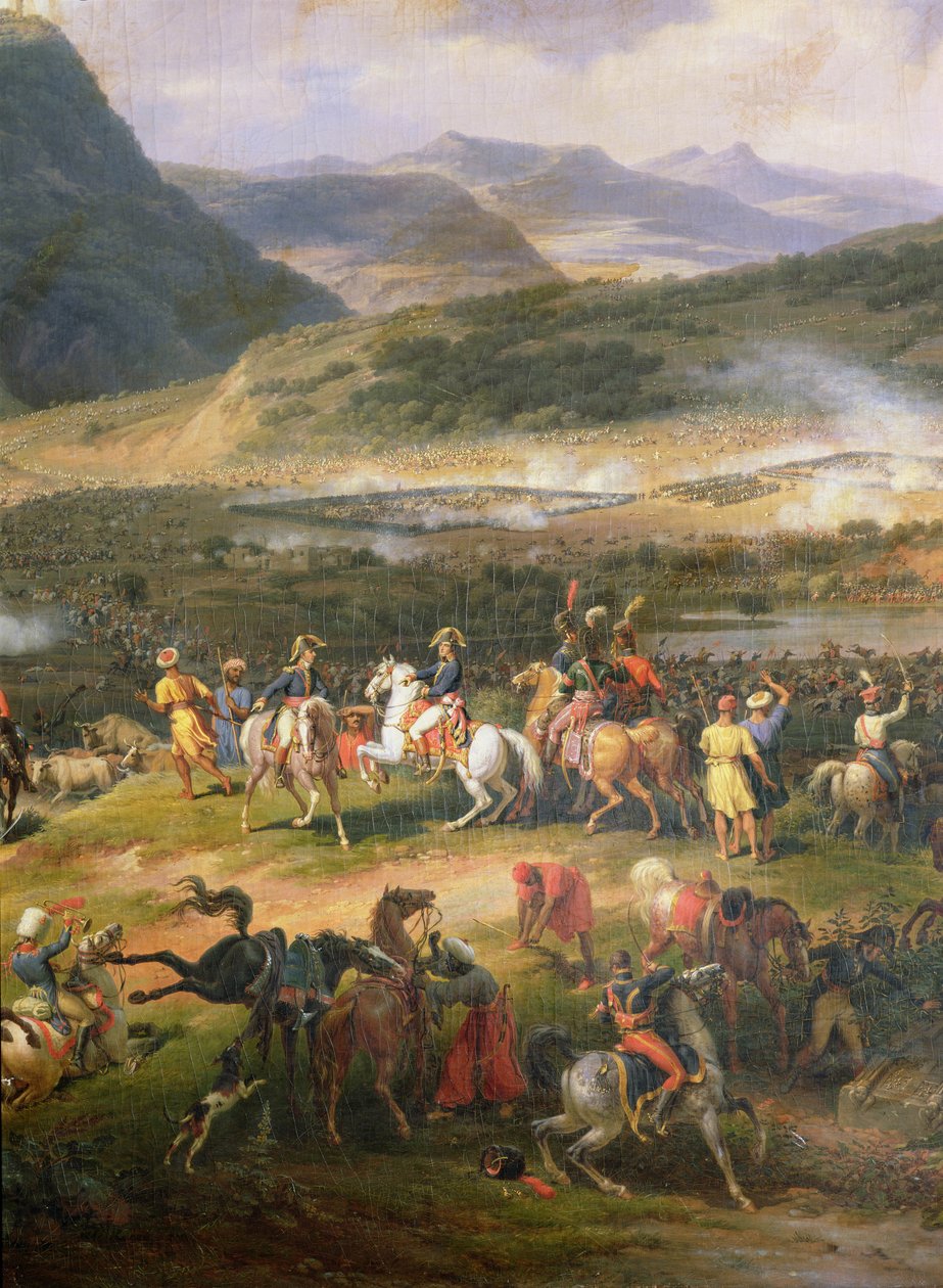 Thabor-hegyi csata, 1799. április 16., részlet Napóleonról és vezérkaráról, 1808 (174808. részlet) alkotó: Louis Lejeune