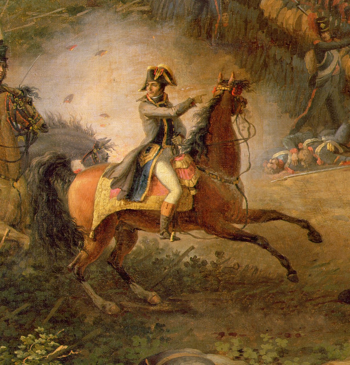 A marengói csata, Bonaparte Napóleon (1769-1821) és őrnagya, 1801 részlete (153773 részlet) alkotó: Louis Lejeune