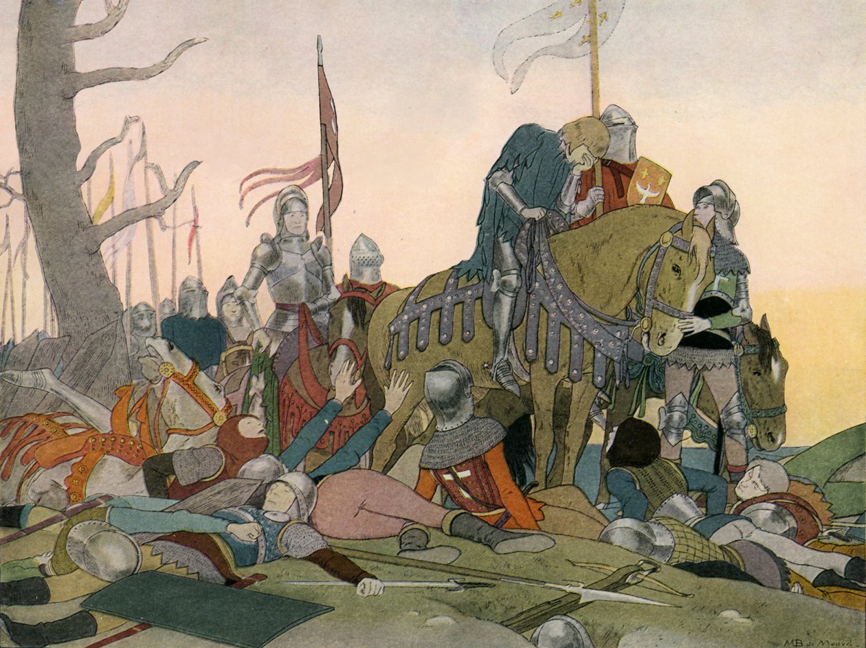 Joan of Arc felméri a francia áldozatokat alkotó: Louis Maurice Boutet de Monvel