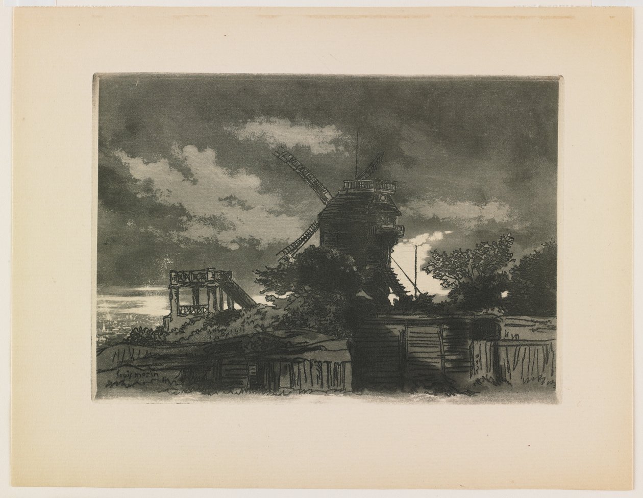 La fin de Montmartre, 1905 (metszet és aquatinta) alkotó: Louis Morin