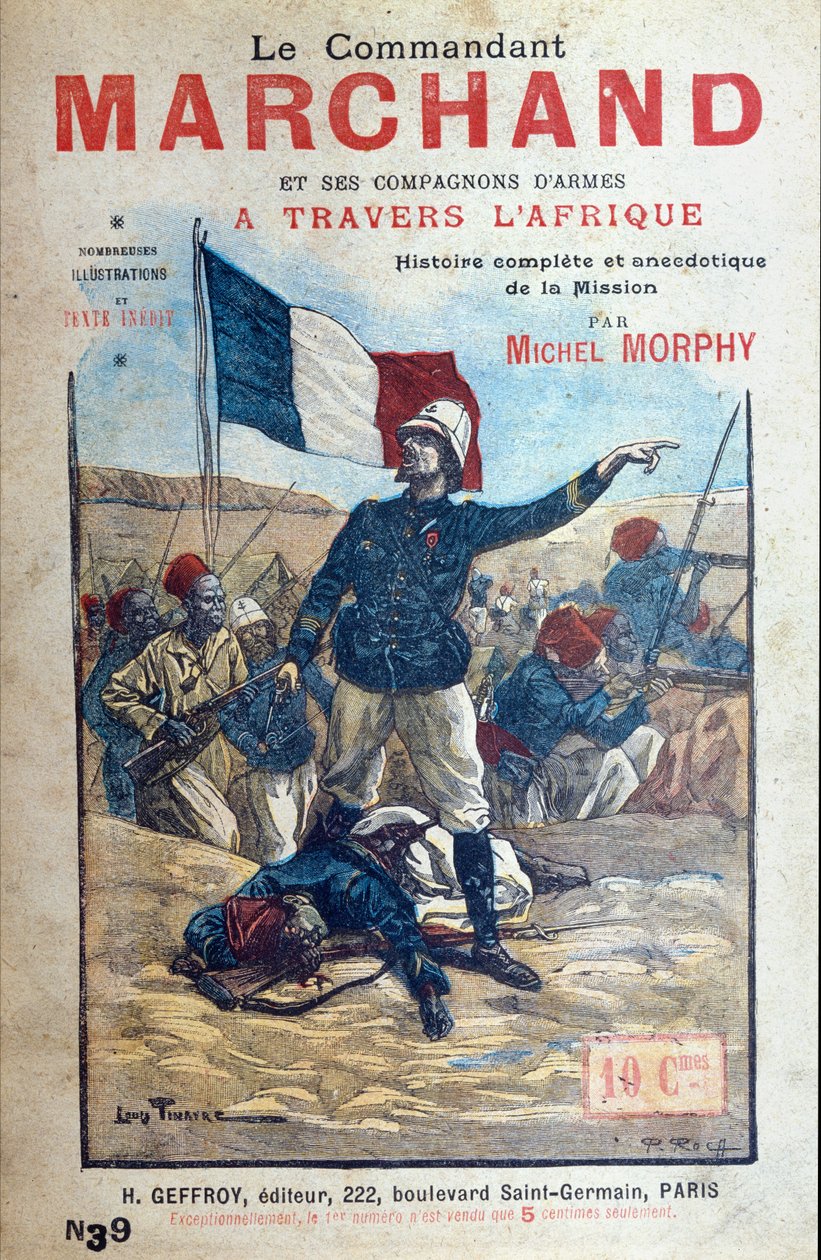 Az afrikai Marchand-misszió történetének borítója, Michel Morphy alkotó: Louis Tinayre