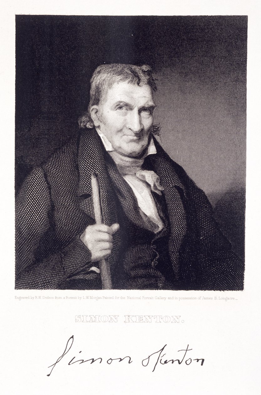 Simon Kenton (1755-1836) Richard W. Dodson (1812-67) metszete alkotó: Louis W. Morgan