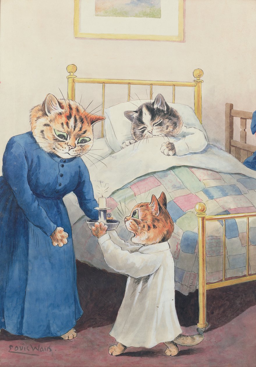 Lefekvés ideje alkotó: Louis Wain