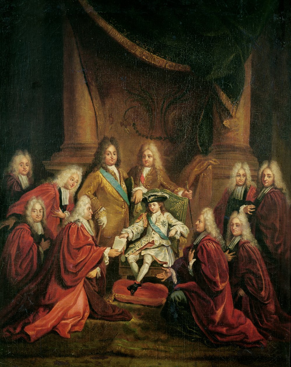 XV. Lajos (1710-74) Nemesi szabadalmak megadása Párizs városi testületének alkotó: Louis de, the Younger Boulogne