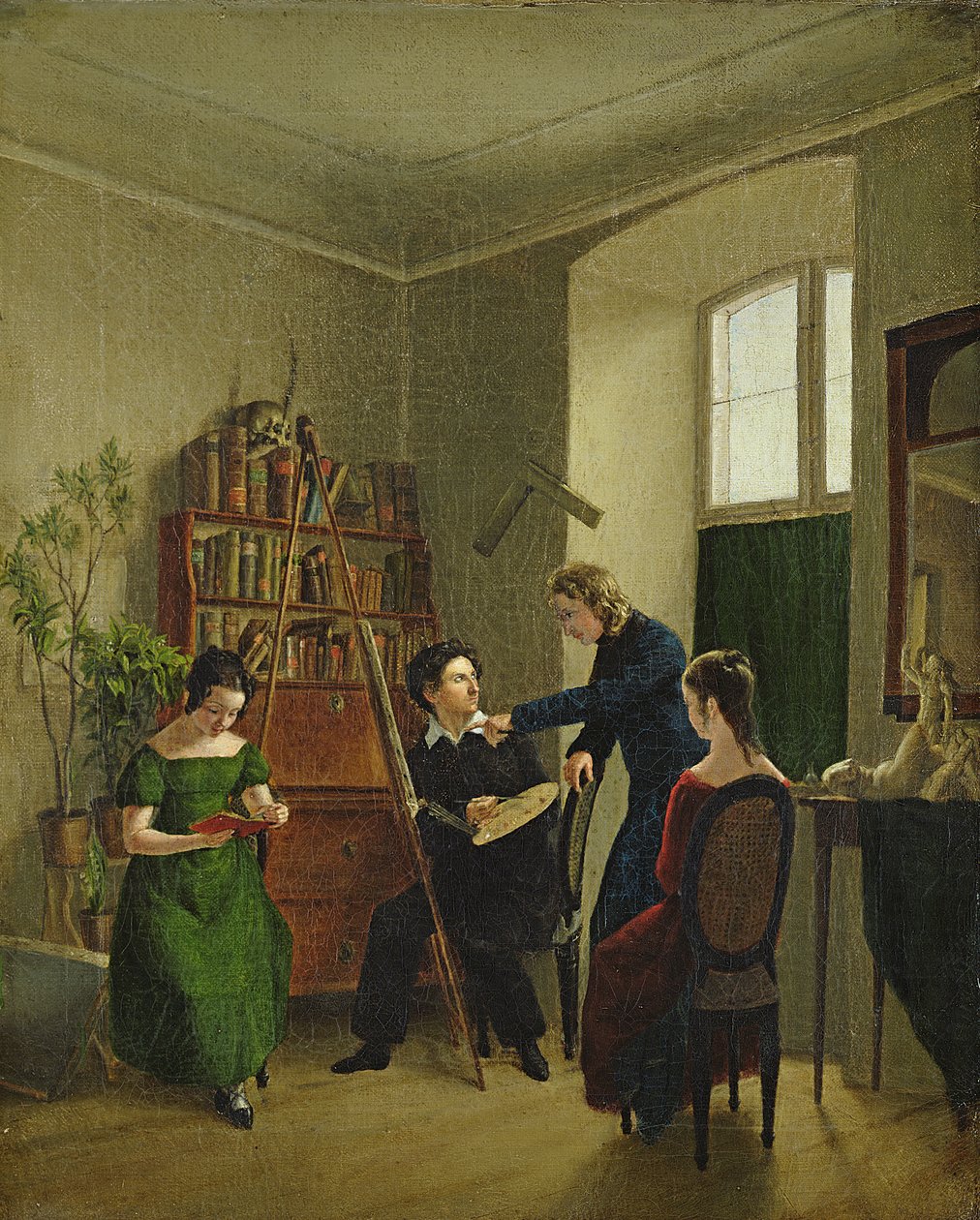 A művész műtermében, 1828 alkotó: Louis Asher