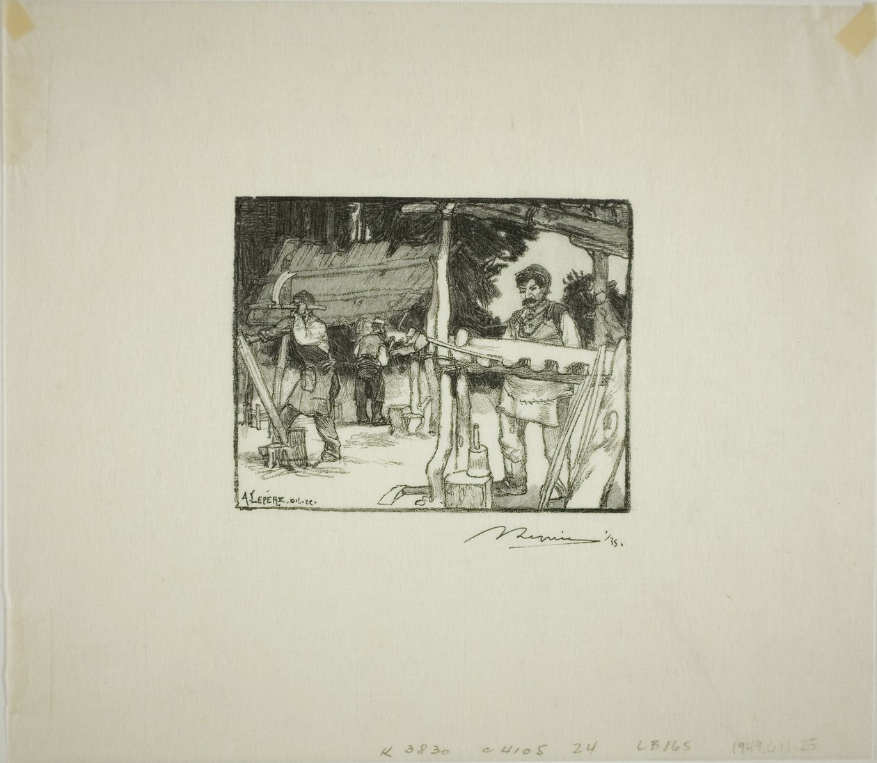 Lath-Makers alkotó: Louis Auguste Lepère