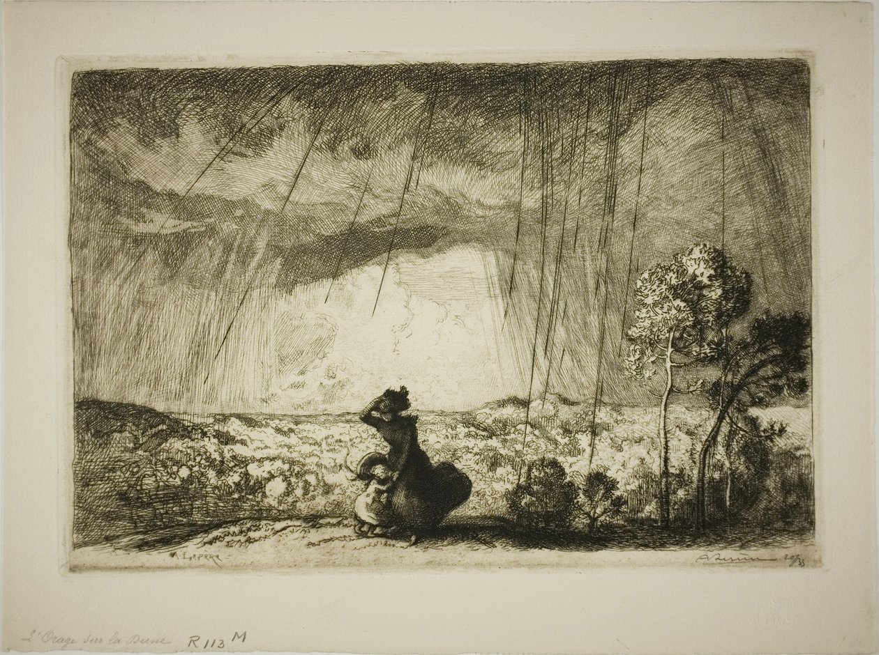 Vihar a dűnén alkotó: Louis Auguste Lepère