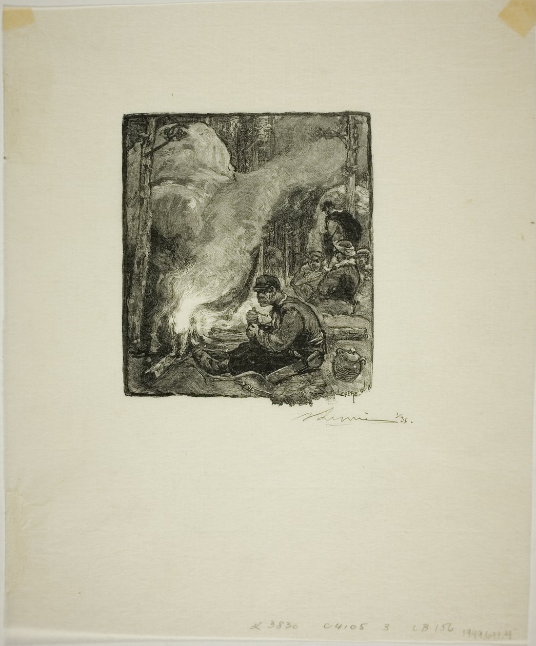 Favágók étkezése alkotó: Louis Auguste Lepère