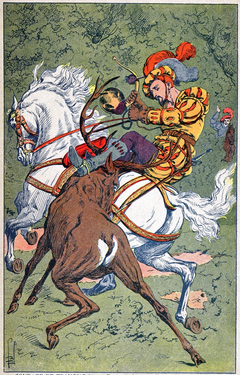 Francois 1er vadászat alkotó: Louis Charles Bombled