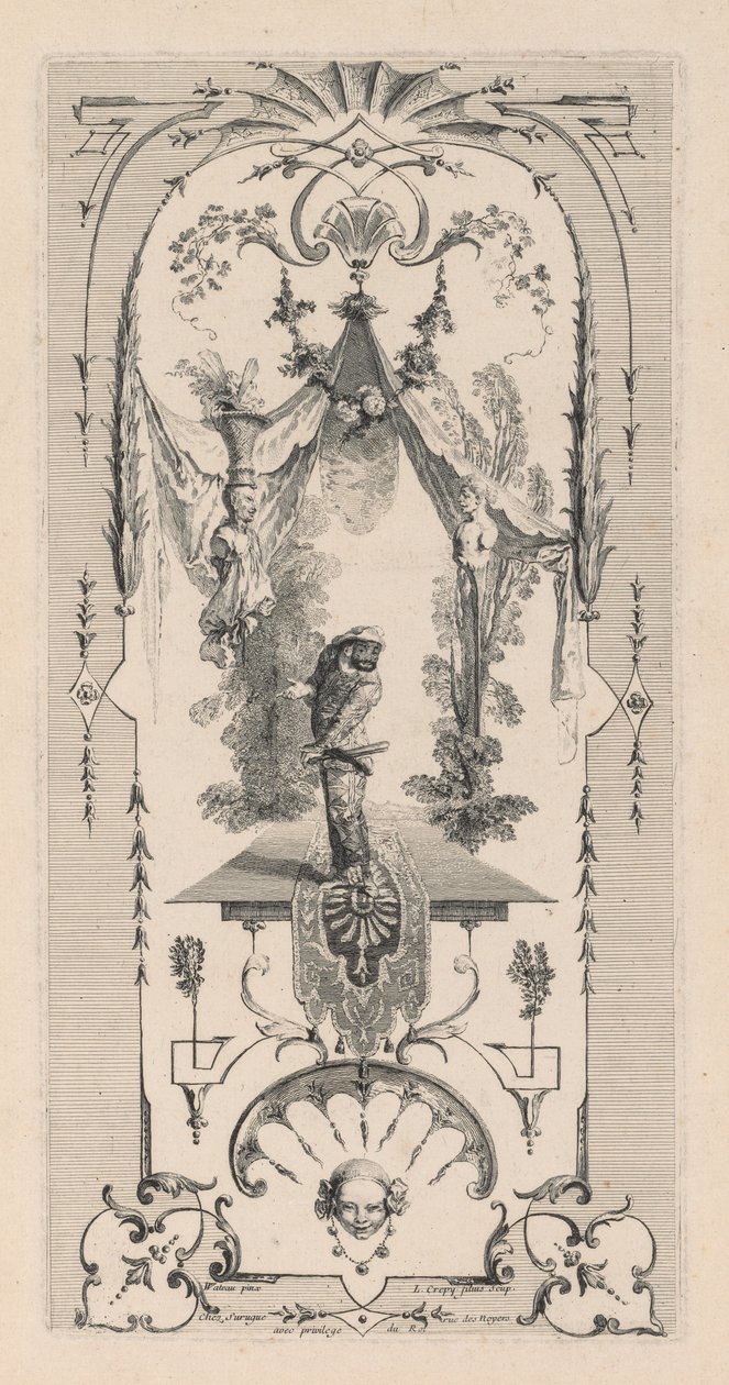 Harlekin, arabeszk. alkotó: Louis Crepy