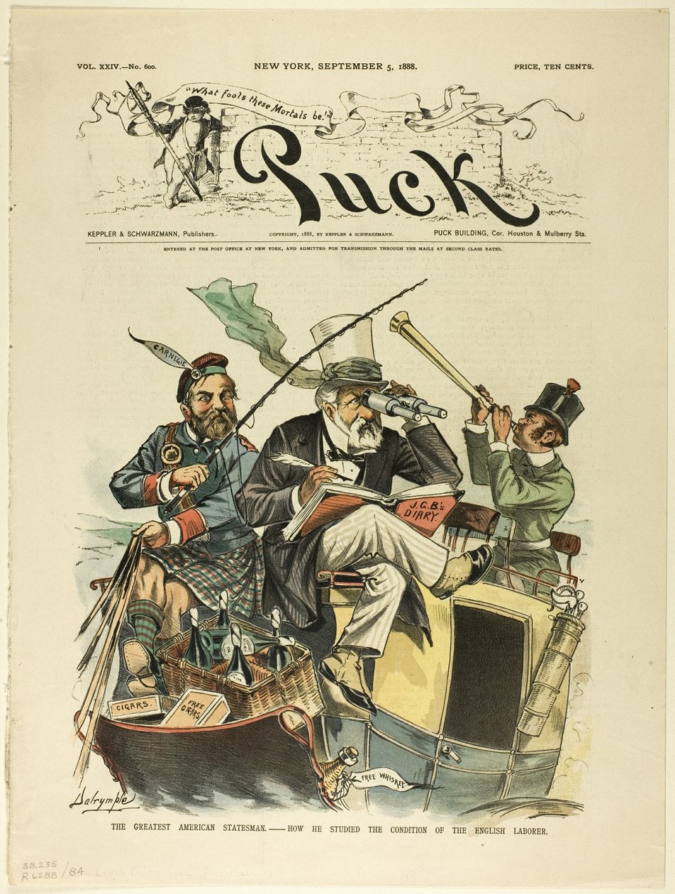 A nagy amerikai államférfi, Puck alkotó: Louis Dalrymple