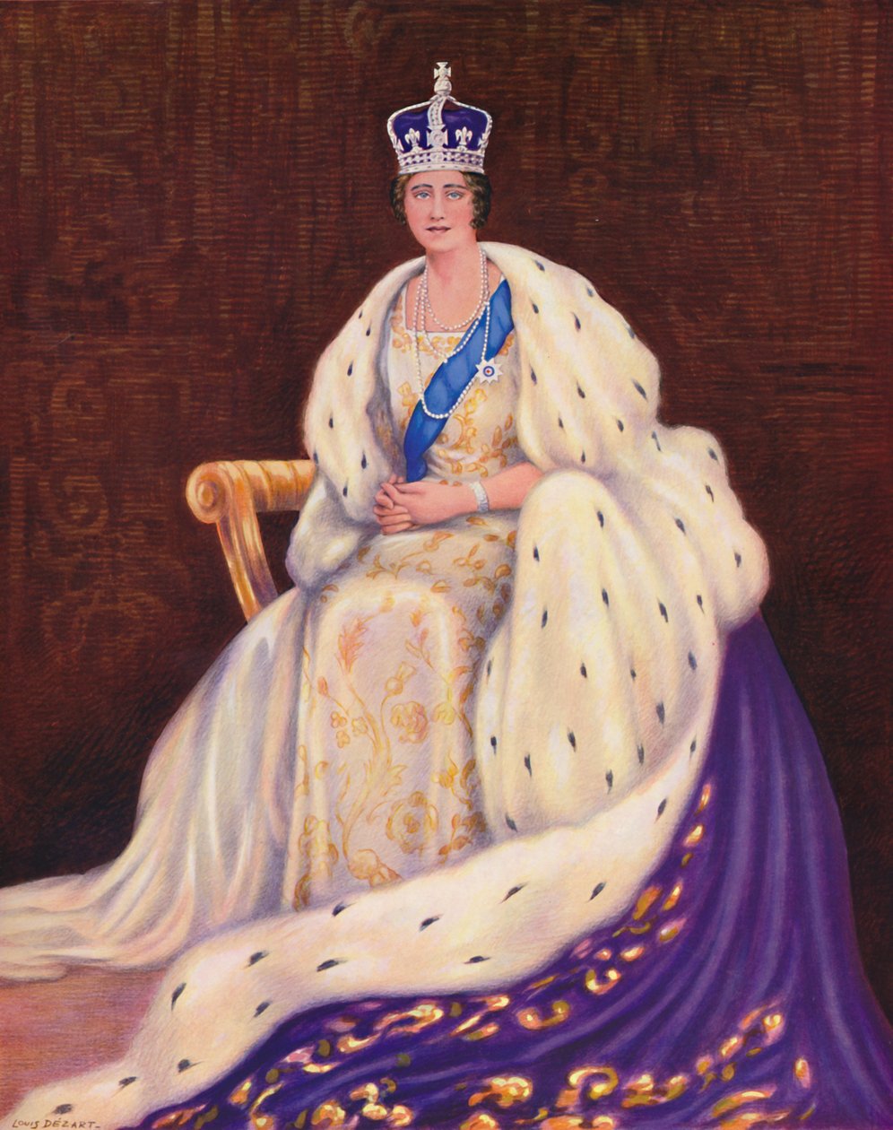 „Őfelsége, a királynő”, 1937 alkotó: Louis Dezart