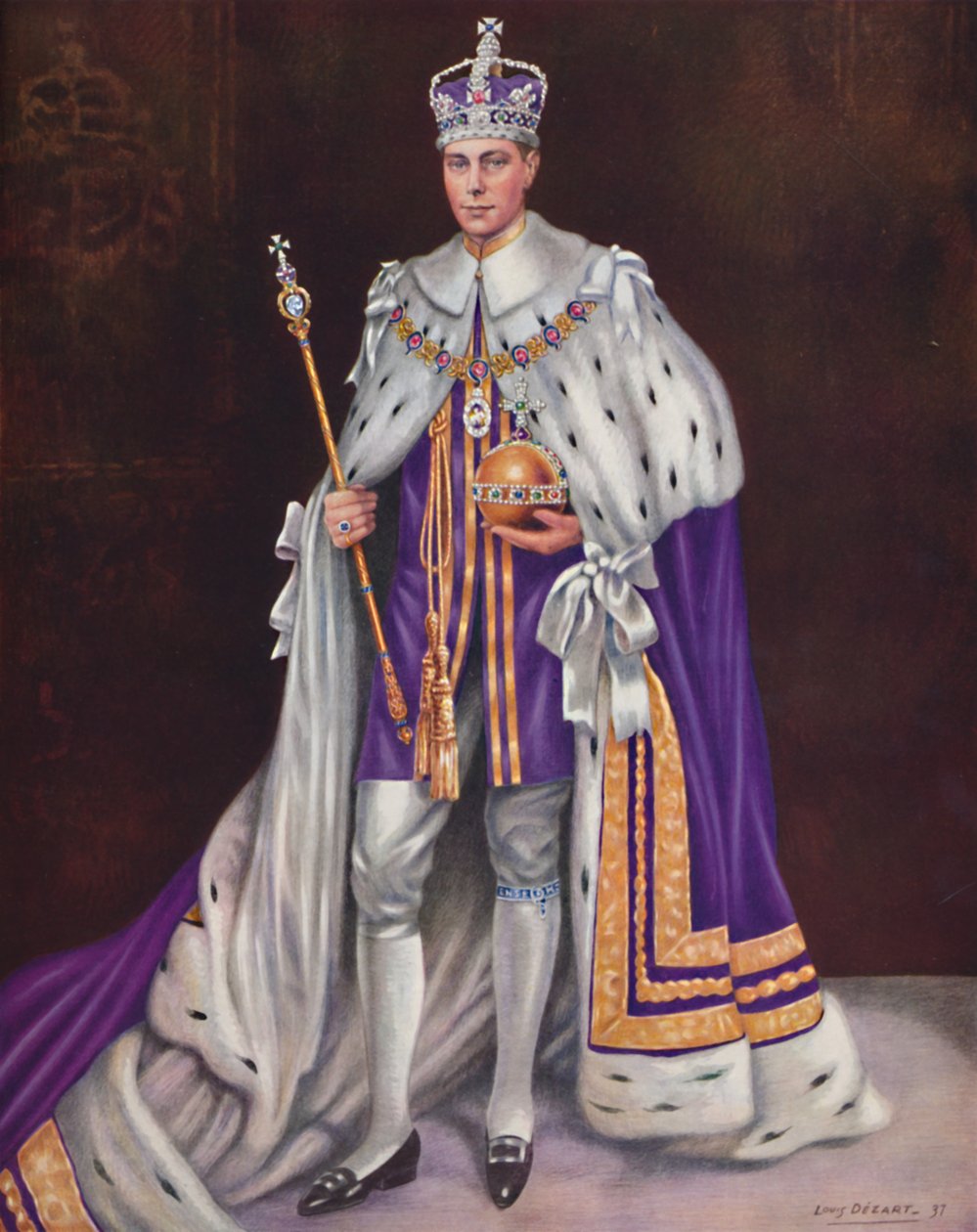 „Őfelsége VI. György király”, 1937 alkotó: Louis Dezart