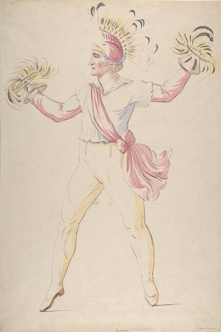 Franconi, Lángoló kúpok forogása, 1768-1810. alkotó: Louis Ducros