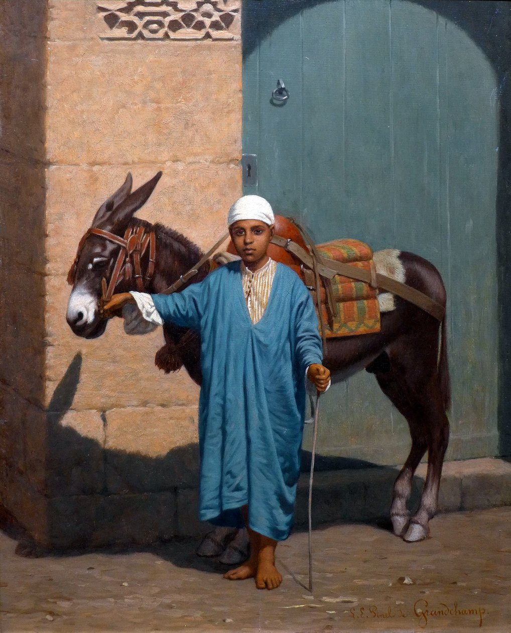 Gyermek és a szamara alkotó: Louis Emile Pinel de Grandchamp