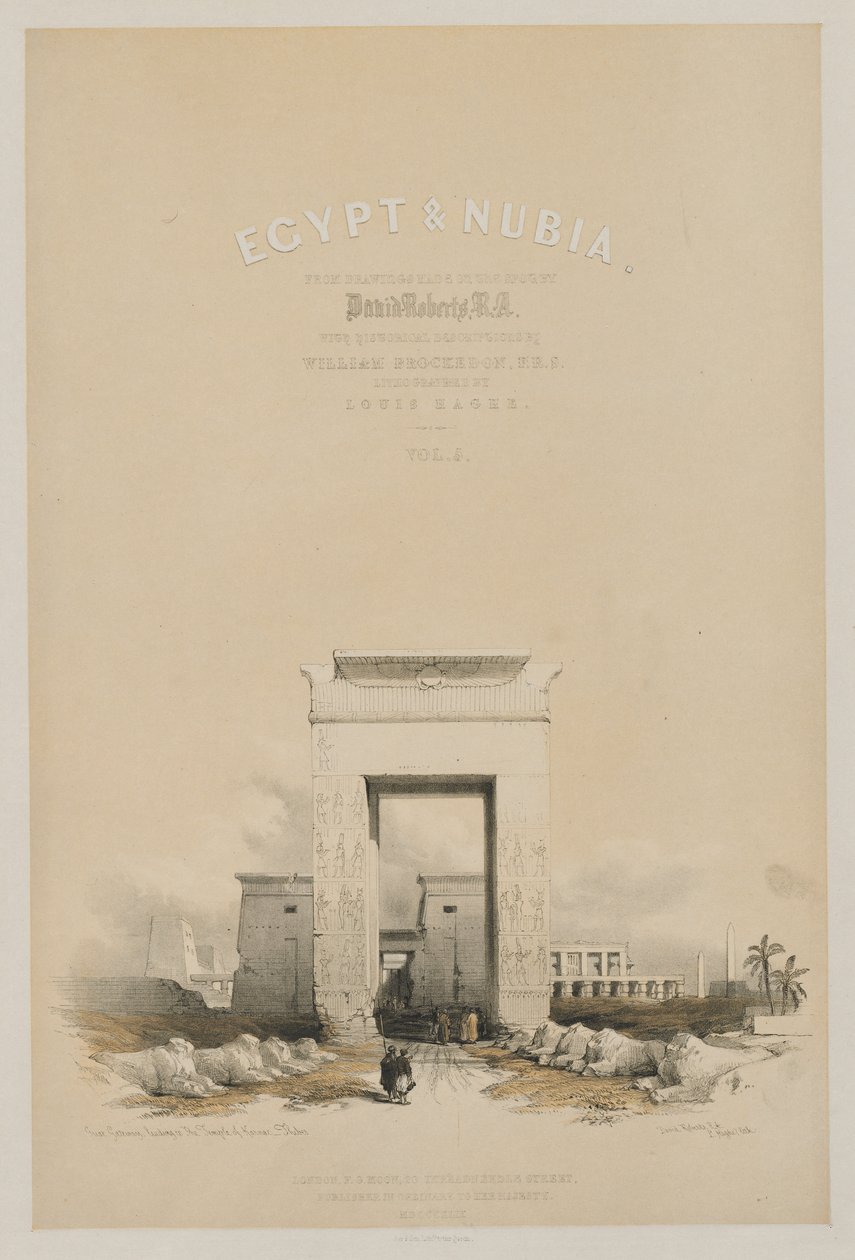 Egyiptom és Núbia: Frontispiece V. kötet, 1849. alkotó: Louis Haghe