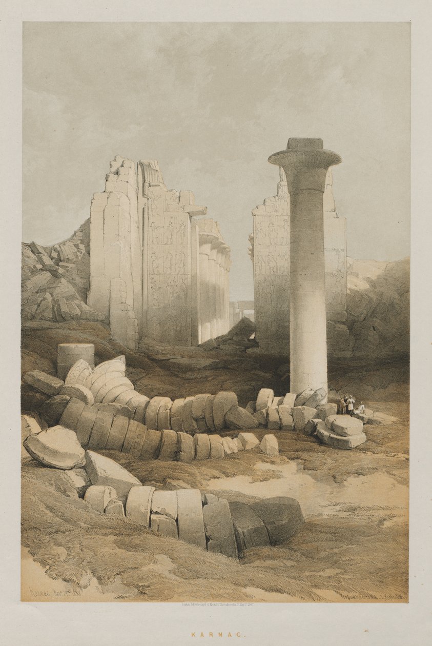 Egyiptom és Núbia, II. kötet: Karnak, 1848. alkotó: Louis Haghe