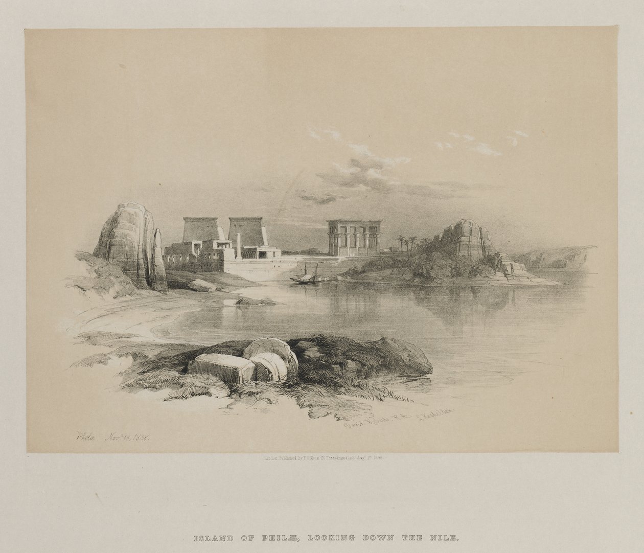 Egyiptom és Núbia, II. kötet: Philae, 1848. alkotó: Louis Haghe