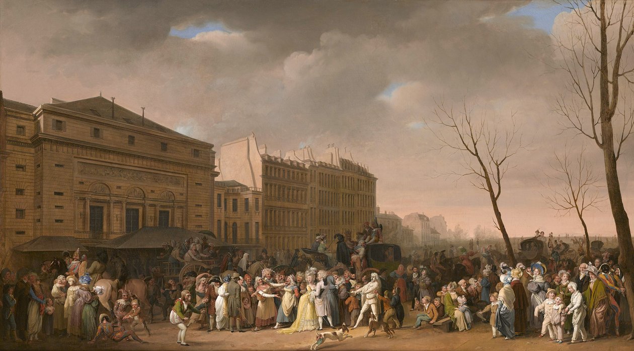 Karneváli jelenet, 1832. alkotó: Louis Leopold Boilly