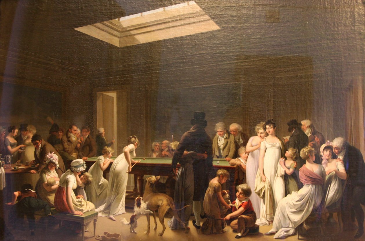 Biliárdjáték, 1807 alkotó: Louis Leopold Boilly